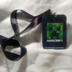 Bioworld Minecraft Creeper Lanyard with ID Clip & Rubber Charm